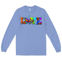Colony Blue pride love butterflies Long Sleeve Tee - AdoDesignShop