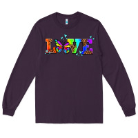 Plum pride love butterflies Long Sleeve Tee - AdoDesignShop