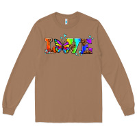 Toasted Coconut pride love butterflies Long Sleeve Tee - AdoDesignShop