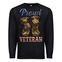 Black proud veteran camo shoes Premium Sweatshirt - Jasminsmagicworld