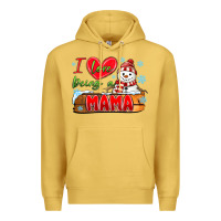 Antique Gold i love being a mama Premium Hoodie - MaliasSmallBusiness