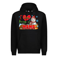 Black i love being a mama Premium Hoodie - MaliasSmallBusiness