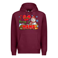 Burgundy i love being a mama Premium Hoodie - MaliasSmallBusiness