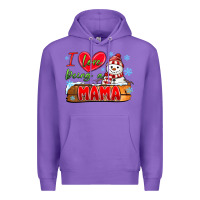 Purple i love being a mama Premium Hoodie - MaliasSmallBusiness