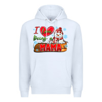 White i love being a mama Premium Hoodie - MaliasSmallBusiness