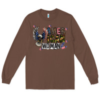 Chestnut american woman Long Sleeve Tee - CowhideDigitalArt