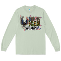 Matcha american woman Long Sleeve Tee - CowhideDigitalArt