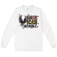White american woman Long Sleeve Tee - CowhideDigitalArt