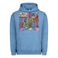 Pigment Pebble Blue 100 days of school Urban Hoodie - Artiststas