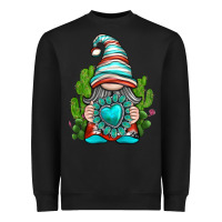 Black western gnome with turquoise gemstone Heavyweight Sweatshirt - texasbilliewilder