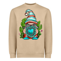 Mushroom western gnome with turquoise gemstone Heavyweight Sweatshirt - texasbilliewilder