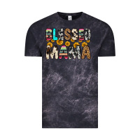 Cloud Black blessed mama Vintage Tee - Zillion Design Studio