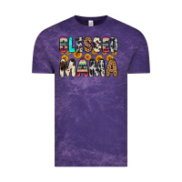 Cloud Purple blessed mama Vintage Tee - Zillion Design Studio