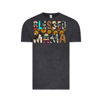 Vintage Black blessed mama Vintage Tee - Zillion Design Studio