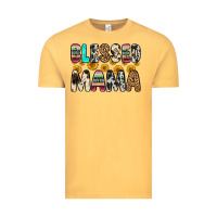 Vintage Mustard blessed mama Vintage Tee - Zillion Design Studio