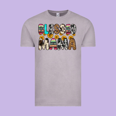 Blessed Mama Vintage Tee Designed By Zillion Design Studio