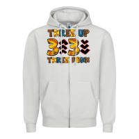 Dove Grey three up three down softball Zipper Hoodie - AdoDesignShop