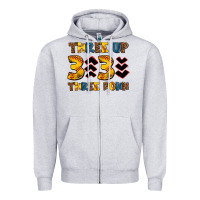 Heather Grey three up three down softball Zipper Hoodie - AdoDesignShop