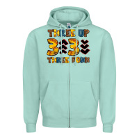 Seafoam three up three down softball Zipper Hoodie - AdoDesignShop