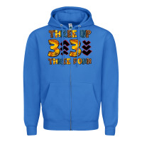 True Royal three up three down softball Zipper Hoodie - AdoDesignShop