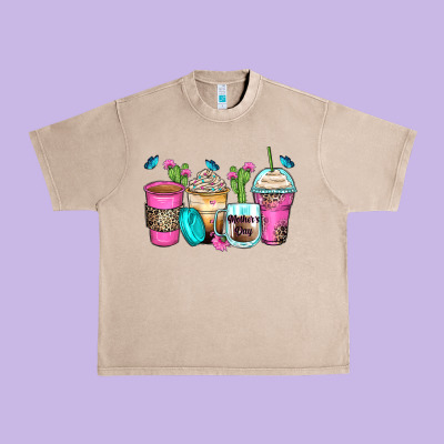 Mother's Day Coffee Cups Urban Heavy Tee Designed By Zillion Design Studio