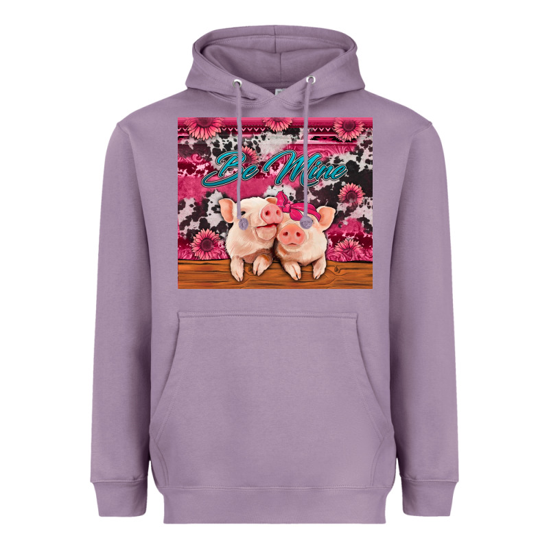 Be Mine Valentine's Day Pigs Heavyweight Hoodie by Jasminsmagicworld | Teevron
