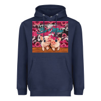 Navy be mine valentine's day pigs Heavyweight Hoodie - Jasminsmagicworld