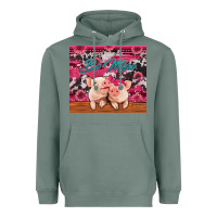 Sage be mine valentine's day pigs Heavyweight Hoodie - Jasminsmagicworld