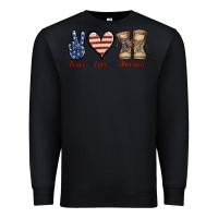 Black Peace Love America Premium Sweatshirt - Jasminsmagicworld