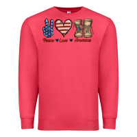 Cardinal Peace Love America Premium Sweatshirt - Jasminsmagicworld