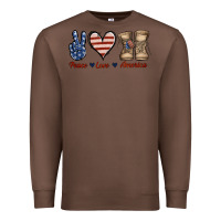 Chestnut Peace Love America Premium Sweatshirt - Jasminsmagicworld