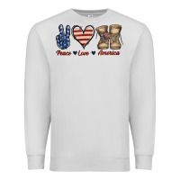 Dove Grey Peace Love America Premium Sweatshirt - Jasminsmagicworld