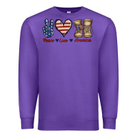 Purple Peace Love America Premium Sweatshirt - Jasminsmagicworld
