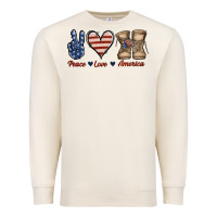 Sandshell Peace Love America Premium Sweatshirt - Jasminsmagicworld