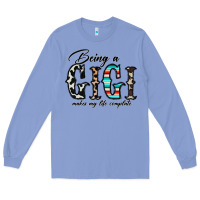 Colony Blue being a gigi makes my life complate Long Sleeve Tee - CowhideDigitalArt