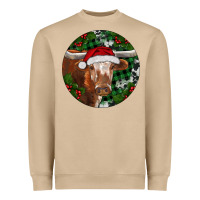 Mushroom Longhorn Cow Christmas Heavyweight Sweatshirt - RanaPortraitStore