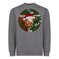 Storm Longhorn Cow Christmas Heavyweight Sweatshirt - RanaPortraitStore