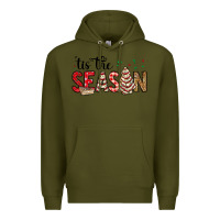 Army Green tis the season christmas debbie cake Premium Hoodie - MaliasSmallBusiness