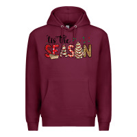 Burgundy tis the season christmas debbie cake Premium Hoodie - MaliasSmallBusiness