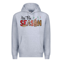 Heather Grey tis the season christmas debbie cake Premium Hoodie - MaliasSmallBusiness