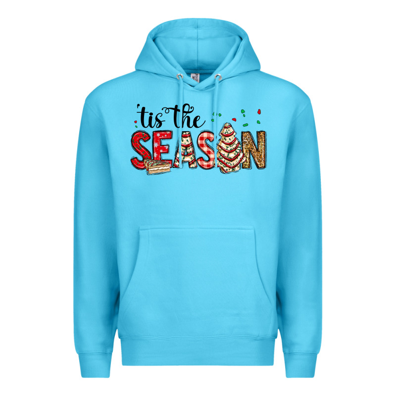 Tis The Season Christmas Debbie Cake Premium Hoodie by MaliasSmallBusiness | Teevron