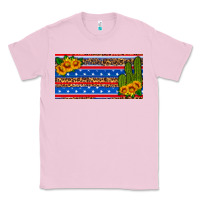 Bubblegum Pink usa sunflower and cactus license plate Classic Tee - HRA Design Shop