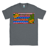 Charcoal Heather usa sunflower and cactus license plate Classic Tee - HRA Design Shop