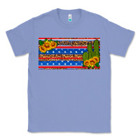 Colony Blue usa sunflower and cactus license plate Classic Tee - HRA Design Shop