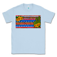 Dusty Blue usa sunflower and cactus license plate Classic Tee - HRA Design Shop