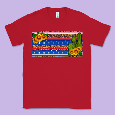 Usa Sunflower And Cactus License Plate Classic Tee Designed By Hra Design Shop