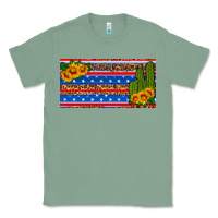 Sage usa sunflower and cactus license plate Classic Tee - HRA Design Shop