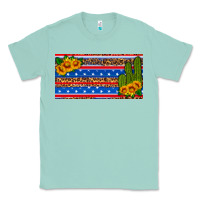 Seafoam usa sunflower and cactus license plate Classic Tee - HRA Design Shop