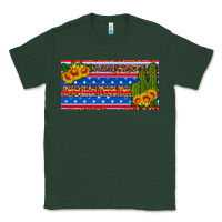 Sports Green usa sunflower and cactus license plate Classic Tee - HRA Design Shop