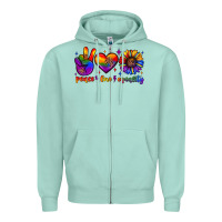 Seafoam peace love equality Zipper Hoodie - JahusDesignShop
